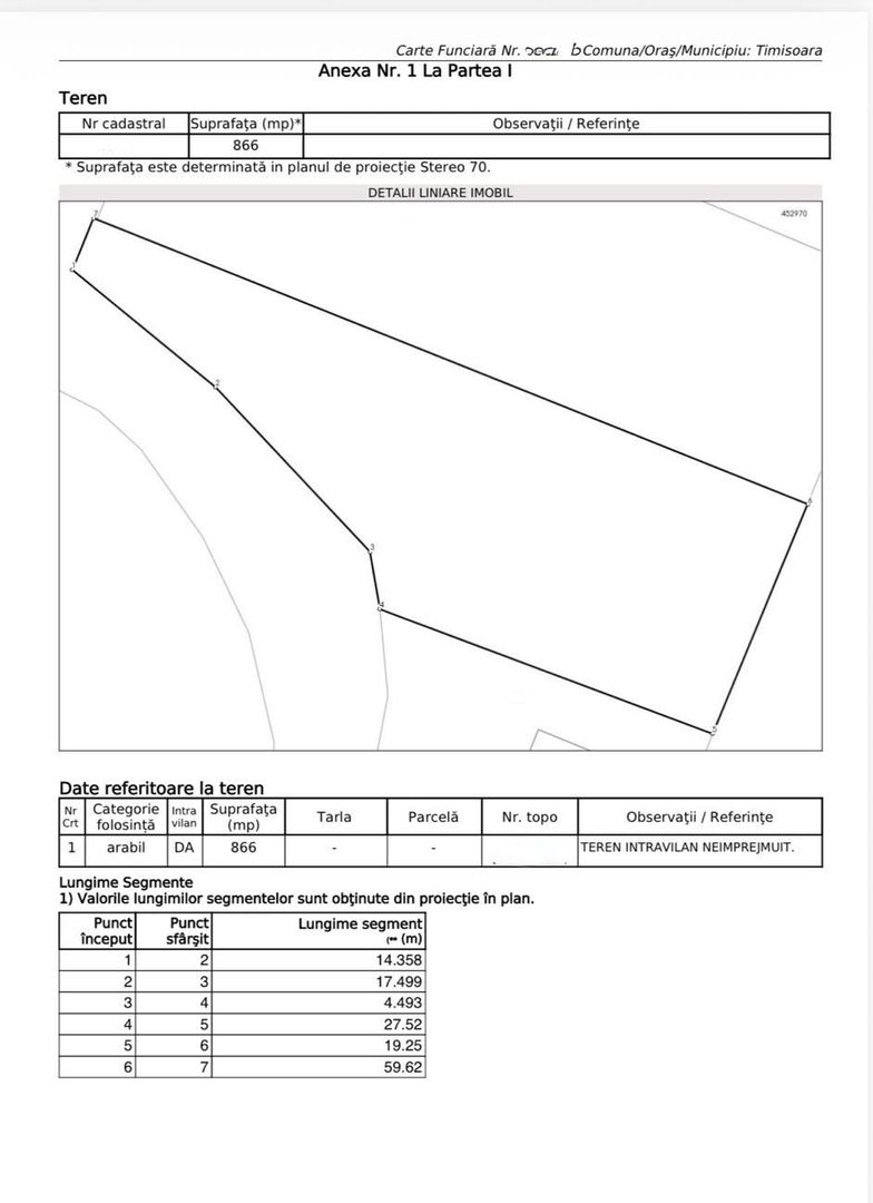 Calea Buziașului - Ciarda Roșie | 866 mp | Front 19,25 m | Utilități | Asfalt - Poză 2