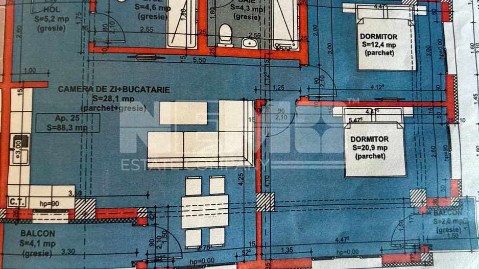 APARTAMENT NOU | 88.3MP | 130.000 EURO | 3 CAMERE | - Poză 5