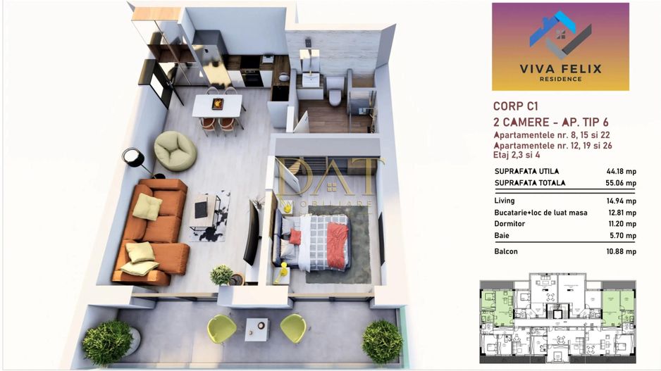 2 camere | finisat premium | parcare inclusa | VIVA FELIX RESIDENCE - Poză 5