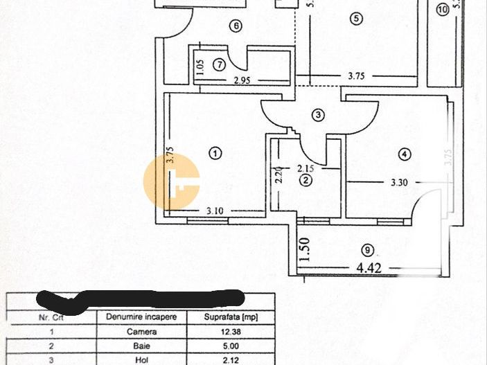 Apartament 3 camere – Copou – 70 mp utili – 2 locuri de parcare - Poză 8