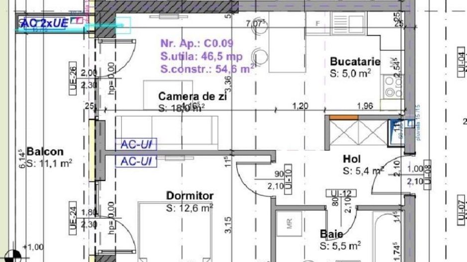 AP. 2 CAMERE ESTORIA, PRIMA INCHIRIERE, PET-FRIENDLY, PARCARE, METROU - Schiță 11
