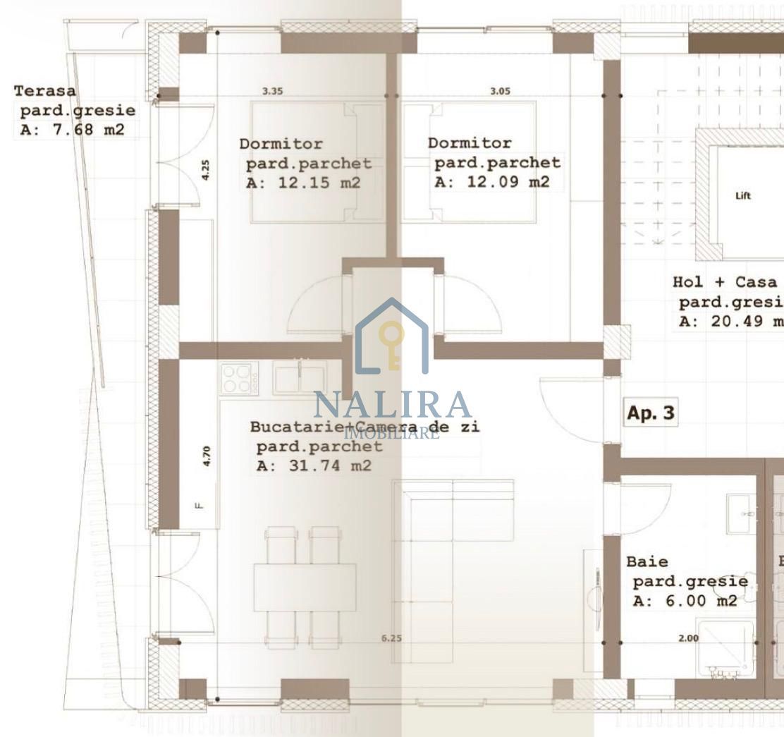 De vanzare Apartament 3 camere - Bloc nou - Republicii - Poză 3