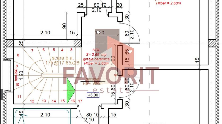 Duplex 5 camere ,despartit prin camera tehnica, finisat la cheie in Mosnita - Schiță 18