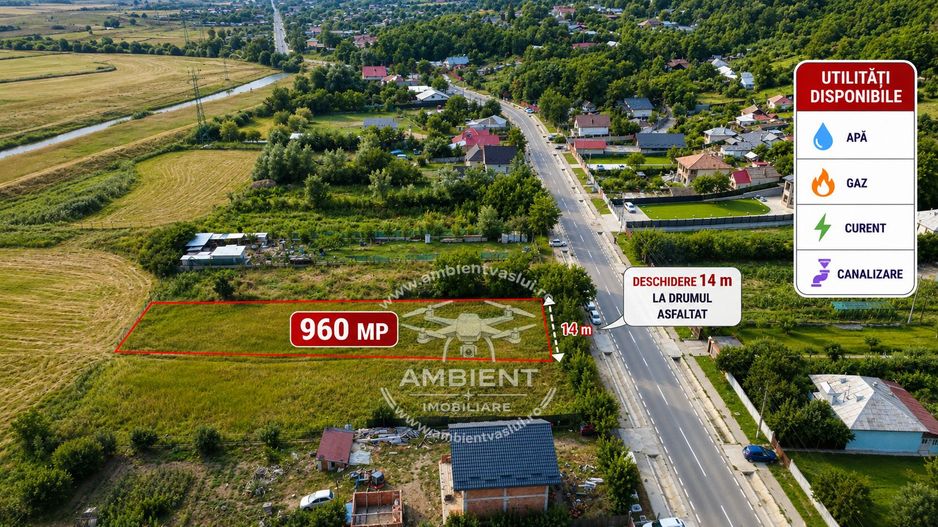 TEREN INTRAVILAN 960 mp, VASLUI zona BRODOC; - Poză 2