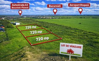 Loturi teren Intravilan –Balotești | 720 mp | Utilitati  I 60 €/MP - Poză 2