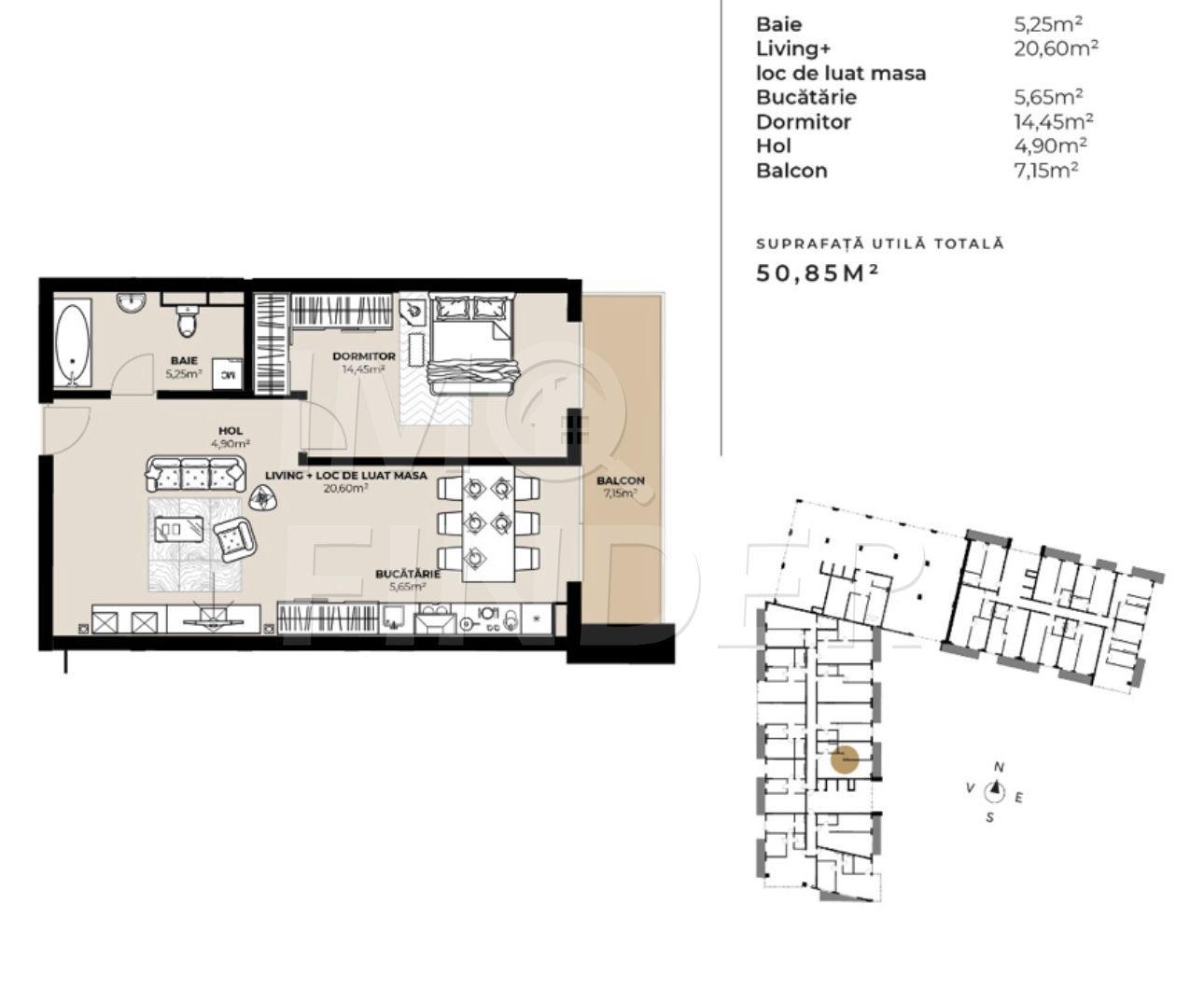 Vanzare 2 camere Marasti, zona Fabricii, imobil nou - Poză 3