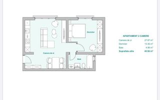COMISION 0 | Apartament 2 camere | Etaj 1 | 46 mp utili | Zona Plopi - Poză 15