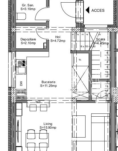 Casa Triplex cu 3 camere, Mobilat-Utilat, in Selimbar - Schiță 15