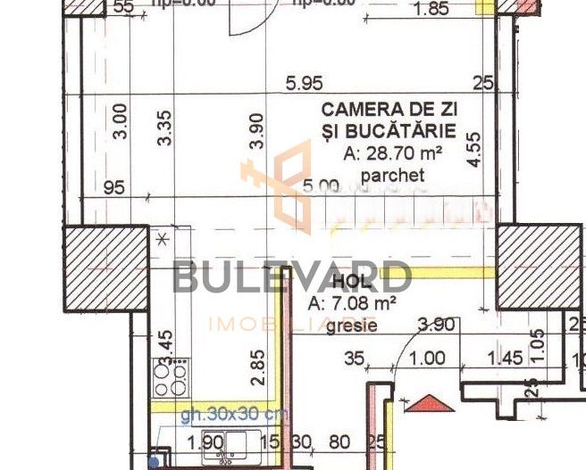 Apartament tip studio de inchiriere in bloc nou! - Schiță 11