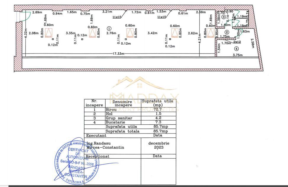 Spatiu birou de inchiriat // zona premium // 85mp // Parcul Cismigiu - Schiță 26
