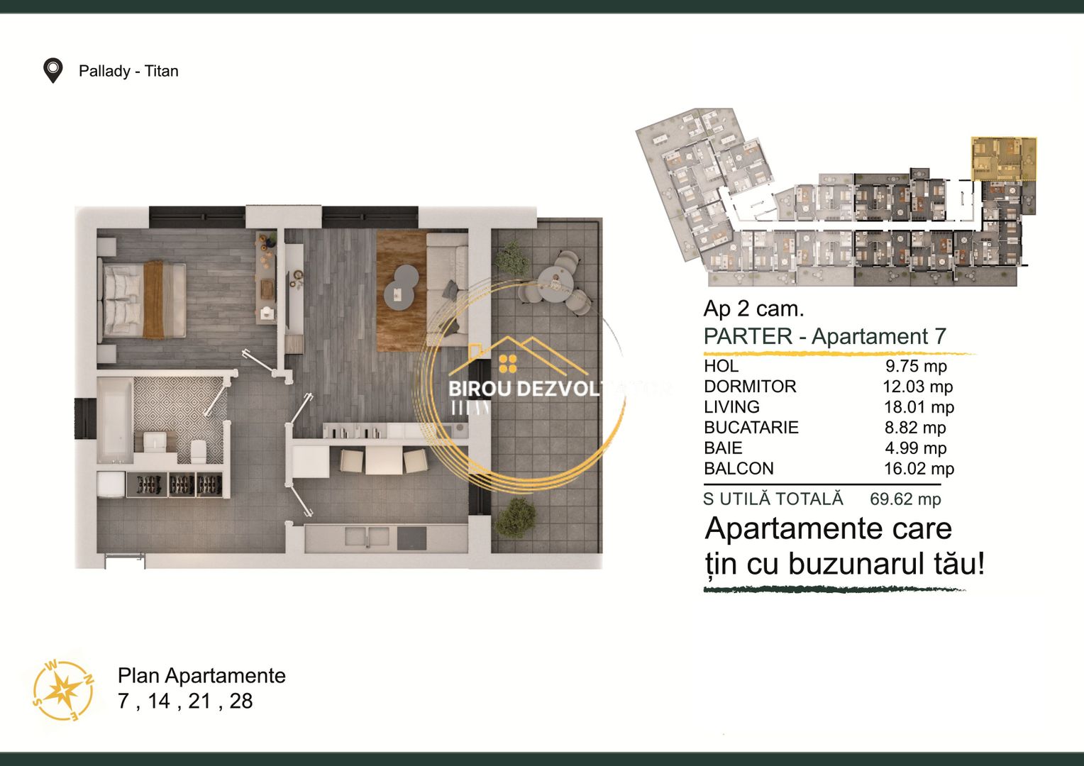Proiect modern Decomandat Titan Pallady Metrou STB Parcare bonus Promo - Poză 5