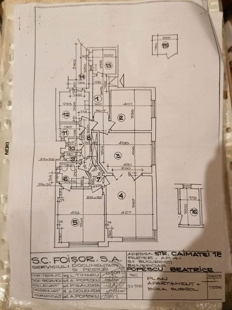Ag BRASADAS închiriază ap 7 cam PARTER Pța Rosetti. - Poză 1