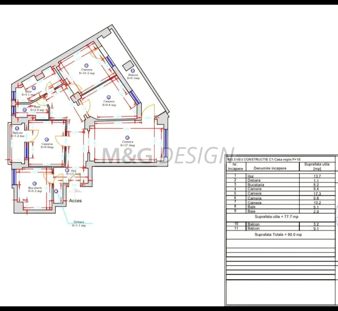 Sagului, 4 camere, 2 bai, 78 mp utili, 2 balcoane(totul nou) - Poză 13