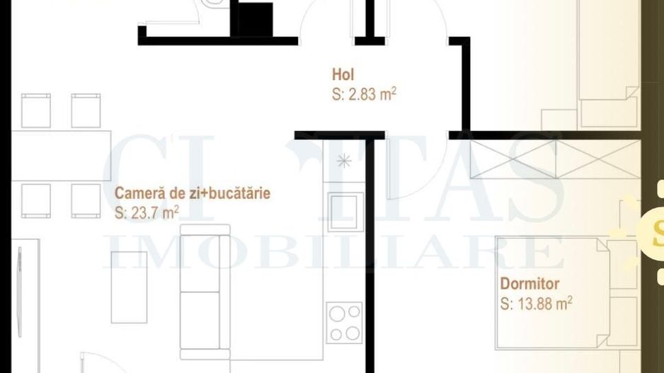 0% COMISION 3 camere, ansamblu NOU, zona VIVO, 65 mp - Poză 6