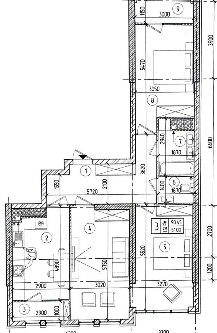 Vânzare, apartament, 3 camere, strada Dimineții, Botanica - Poză 3