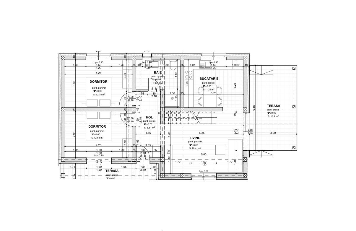 Casa plan parter 3 camere 70 mp/teren 400 mp Ciurbesti 149000 euro - Poză 11