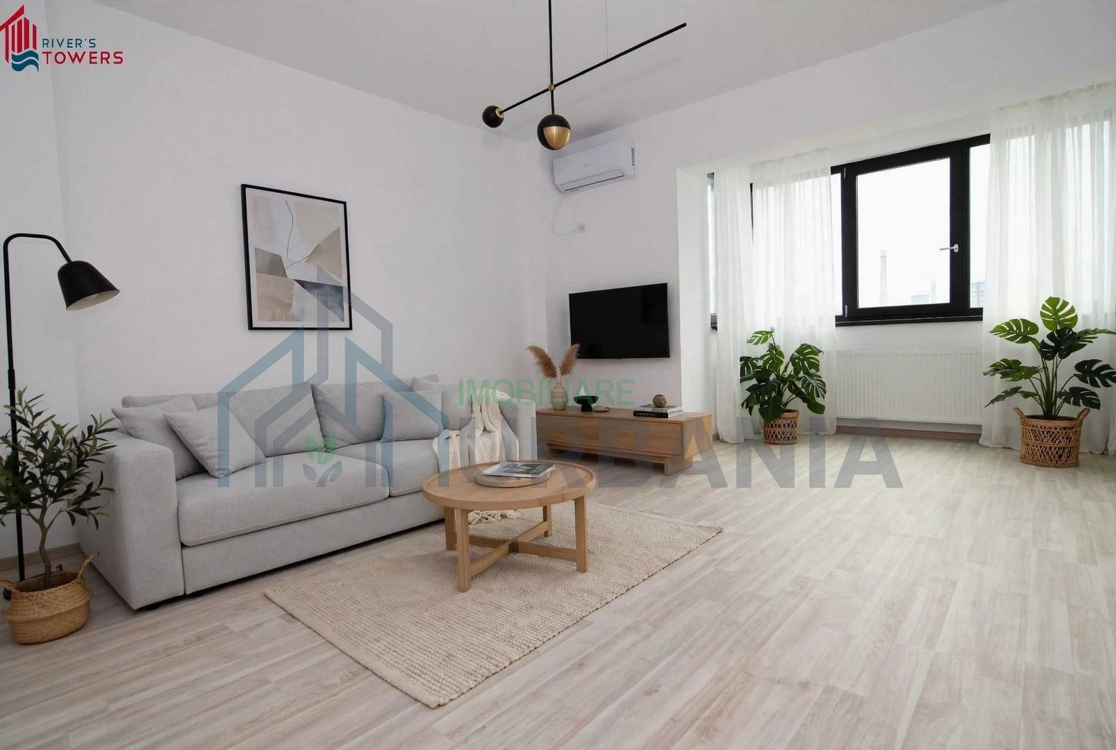 Apartament 3 camere, etaj 3/13, 2 băi, parcare și boxă, River's Towers, Iași - Poză 1