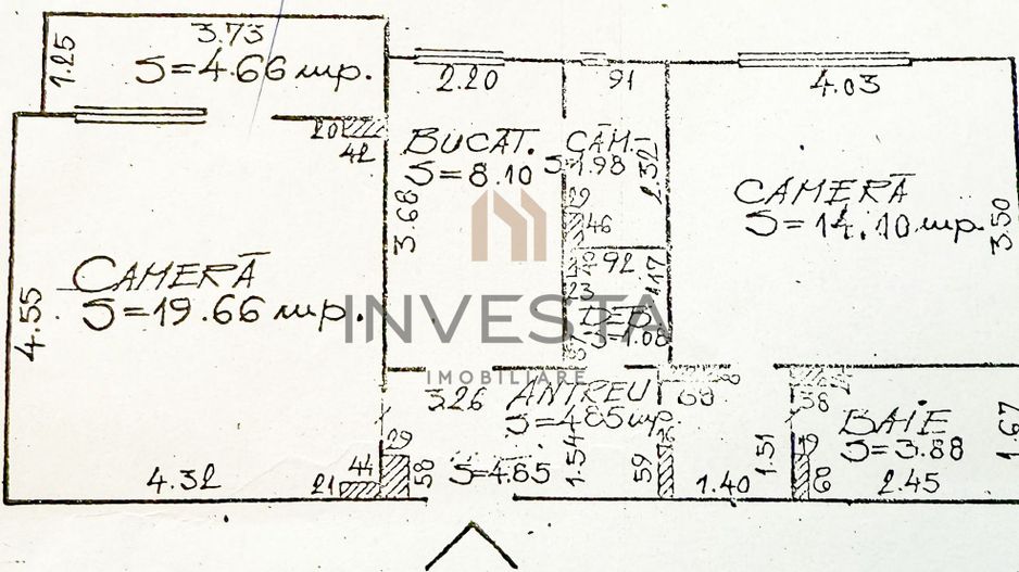 Apartament 2 camere decomandate 58 mp utili, zona strazii Scortarilor! - Schiță 8