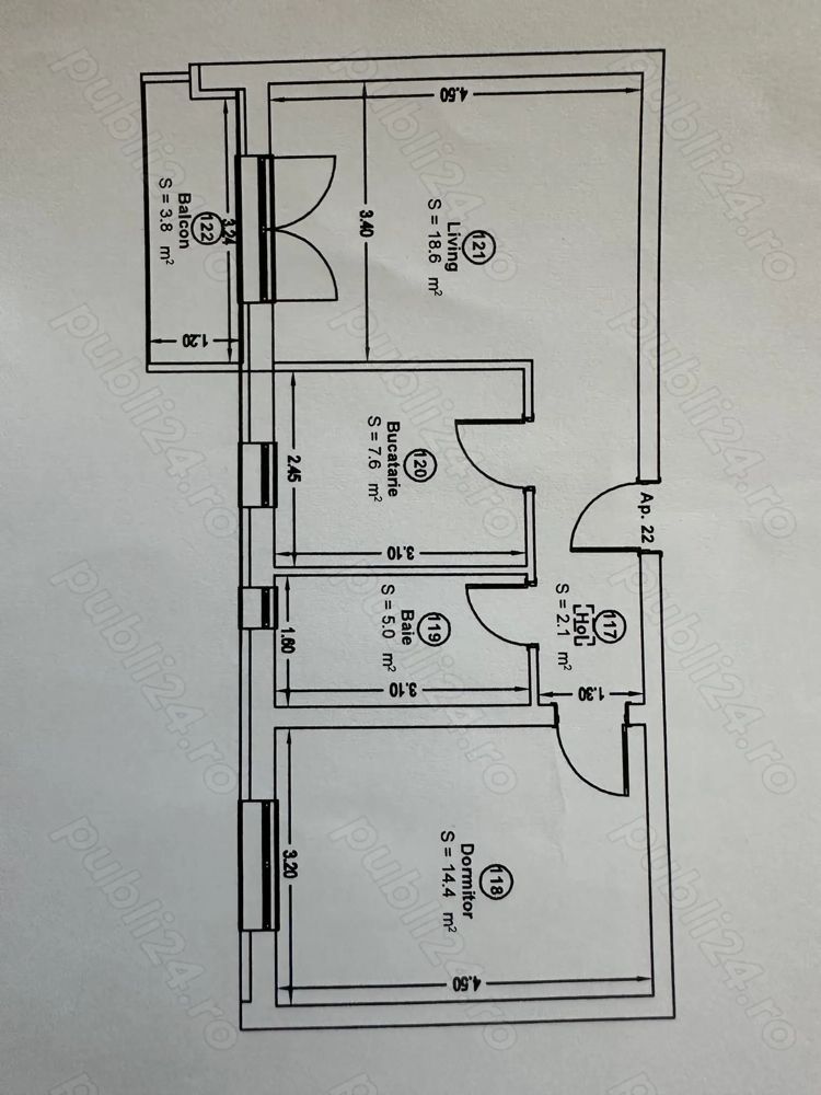 Vand apartament 2 camere decomandat,Braytim - Poză 8