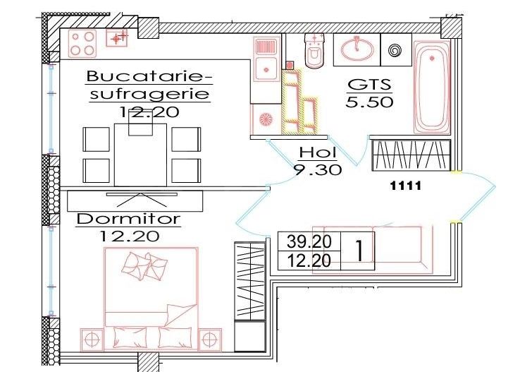 Vânzare, apartament, 1 cameră, str. Ialoveni, Telecentru - Poză 3