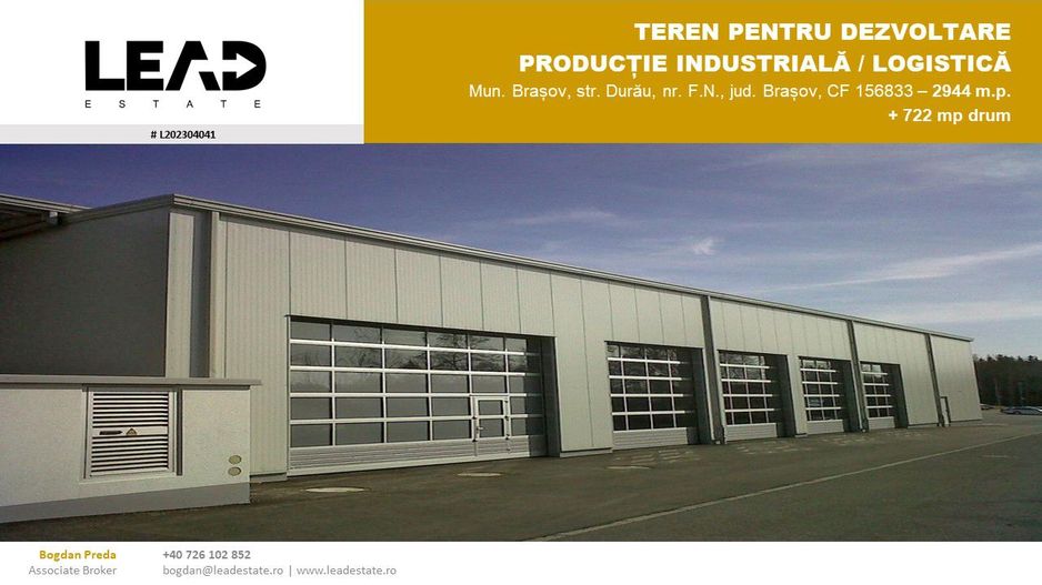 OPORTUNITATE INVESTIȚIE INDUSTRIALĂ/SERVICE AUTO/PRODUCȚIE/DEPOZITARE - Poză 1