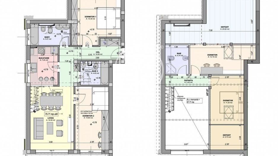 Penthouse 5 camere - finisat la cheie, intabulat (AWA-28K-Ra-ap7) - Poză 9
