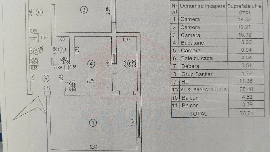 Apartament cu 3 camere | Micro 39C | 75,000 € - Poză 9