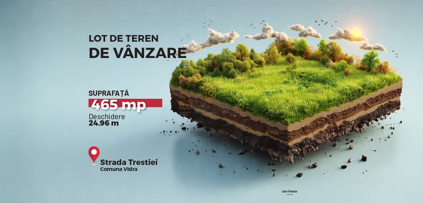 Lot de teren intravilan, 465mp, Str.Trestiei, Mamina, Comuna Vidra, IF - Poză 3