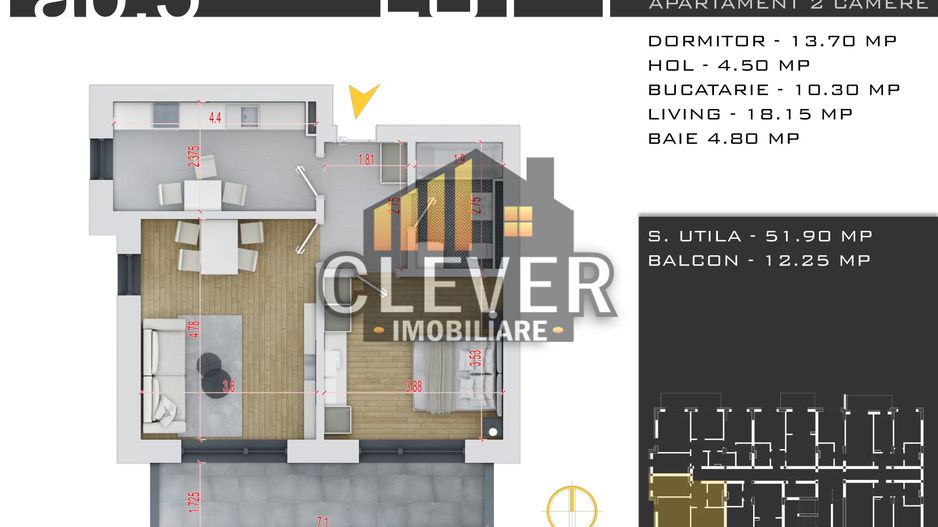 Apartament 2 camere decomandate Theodor Pallady Metrou Teclu - Poză 1