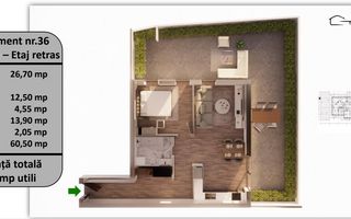Apartament 2 Camere | Terasă 60 MP | Tractorul | Bloc Nou - Poză 4