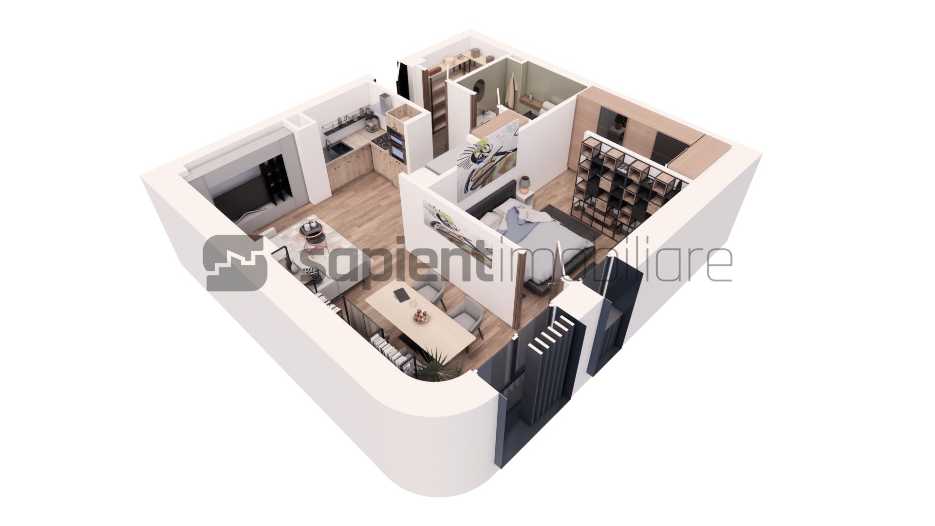 De vânzare apartament 2 camere, ultracentral, semifinisat - Poză 8