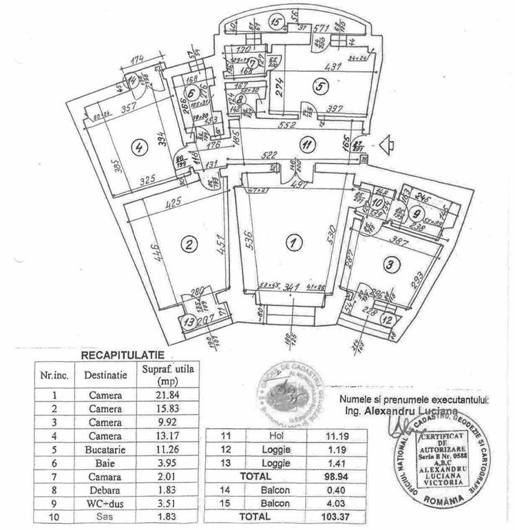 4 camere| 104 mp utili| UNIRII - Schiță 19