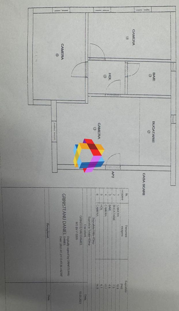 Spatiu comercial de închiriat  Brasov - 63 mp # spatii-comerciale-brasov.ro - Schiță 5