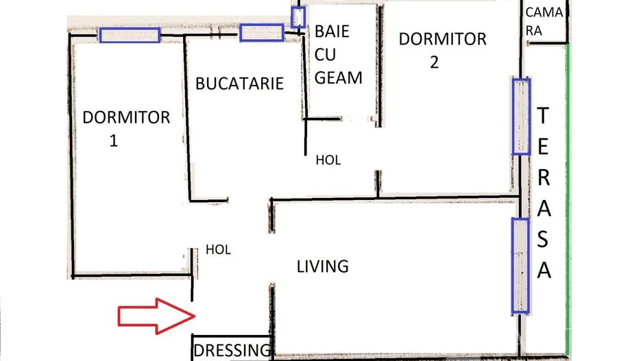 Vanzare apartament cu 3 camere in zona Iulius Mall! - Schiță 9