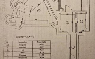 Apartament 2 camere Calea Victoriei, 60 mp, centrală proprie, 5 balcoane - Poză 15