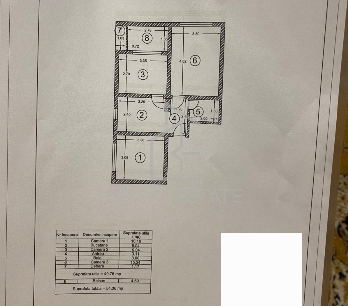 Apartament 3 camere, 50 mp,balcon, zona Pritax, Manastur - Poză 10