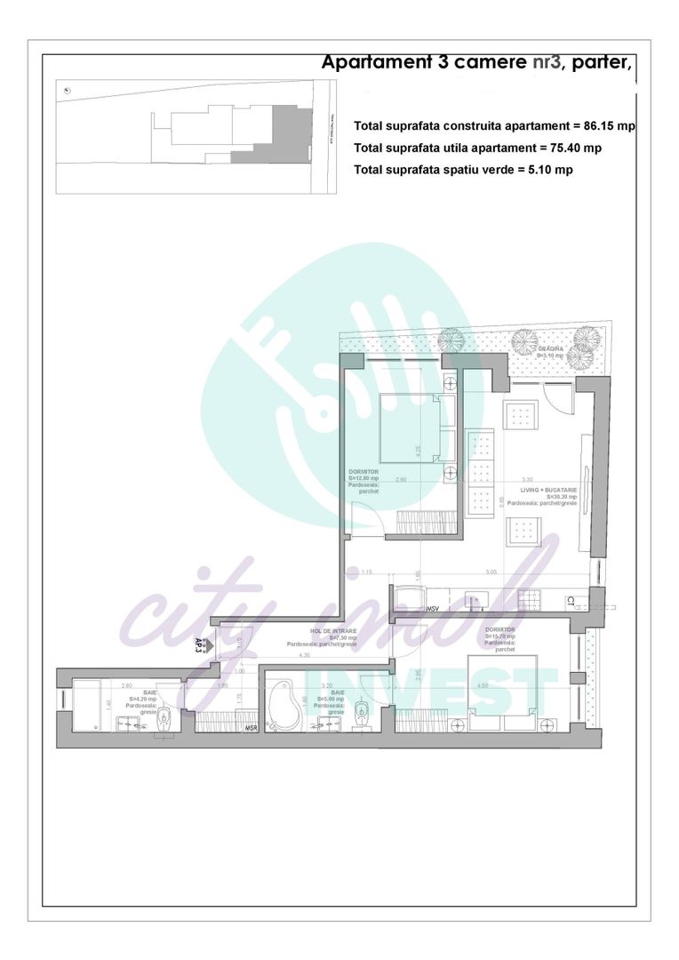 3 camere luminoase BLOC BOUTIQUE - Poză 10