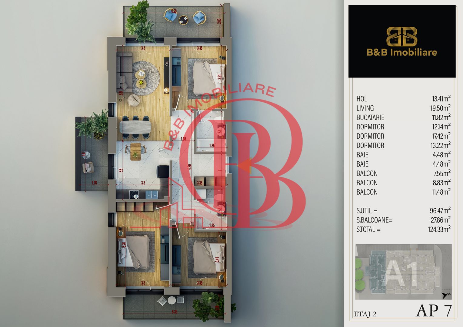 4 camere -finalizat -piscina in incinta pista alergare - Schiță 9