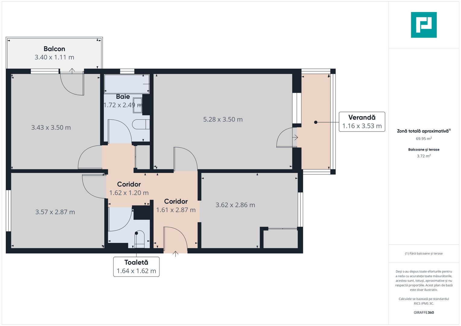 Apartament 3 camere,  zona Alfa - Poză 5