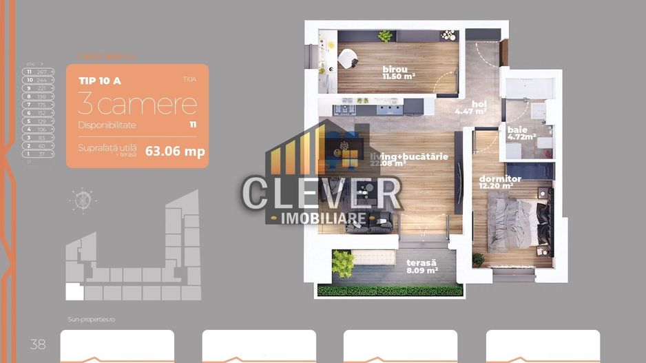 Titan Auchan Liviu Rebreanu Apartament 3 camere - Poză 1