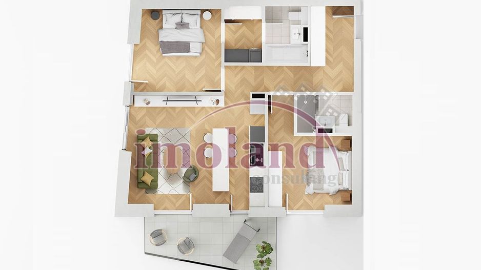 Vanzare - apartament 3 camere - NOU - Sisesti - Schiță 7