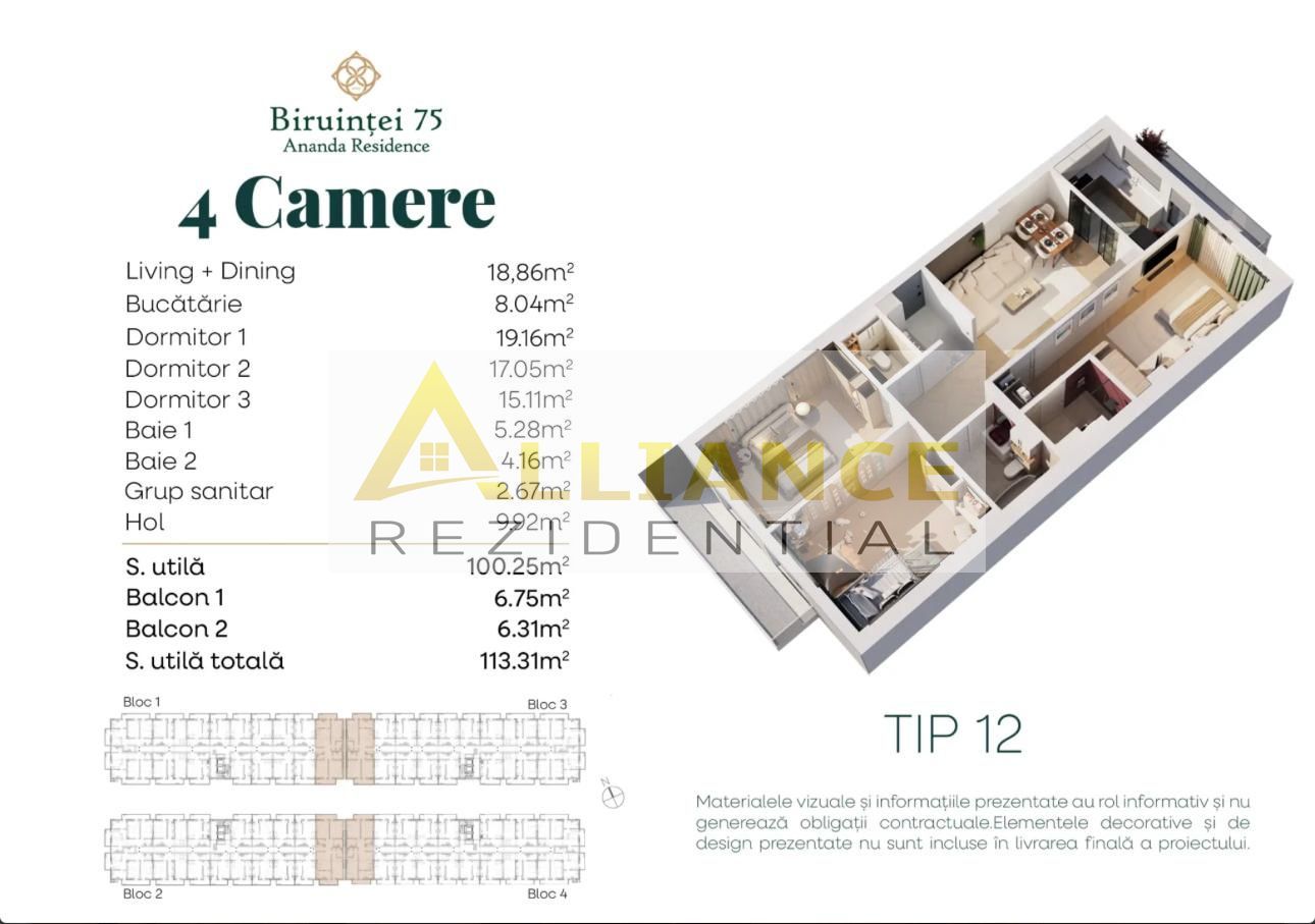 Popesti Metrou Berceni Apartament 4 Camere 113 mp - Poză 4