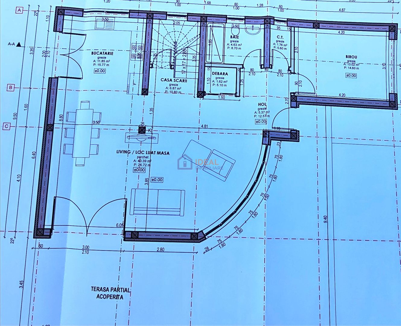 Casa Individuala Moderna cu 5 camere si 668 mpu curte, in Cristian - Schiță 7