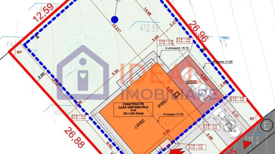 Casa Individuala cu 5 camere si 500 mp de curte, in Selimbar - Schiță 12