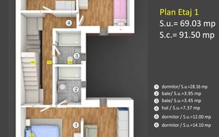 VANZARE TEREN 208MP | PUD APROBAT | PROIECT INCLUS | DOMENII | - Poză 9