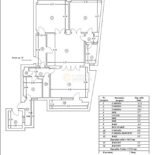 4 camere I Parc Cismigiu I Etaj inferior I 111 mp - Poză 15