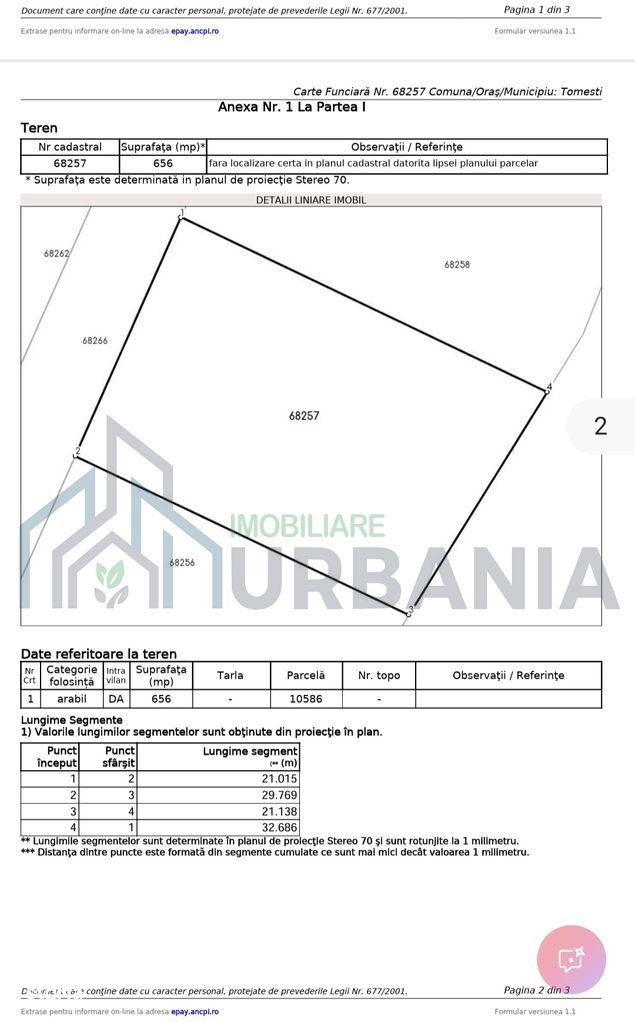 Teren intravilan 656 mp + acces, lângă pădure – Chicerea - Tomești - Poză 7