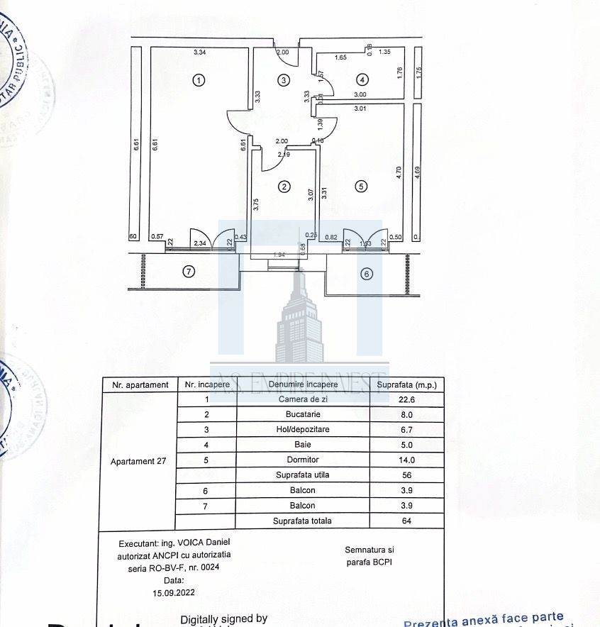 Ap. 2 camere, 2 balcoane, boxa, parcare subterana-zona Avantgarden - Poză 12