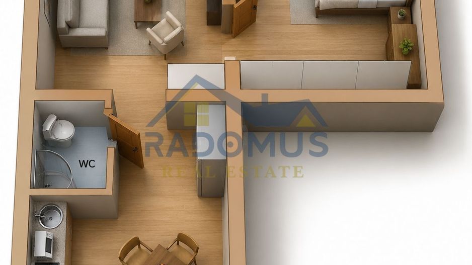 De închiriat – Garsonieră dublă | 350 €/lună | Central - Poză 6