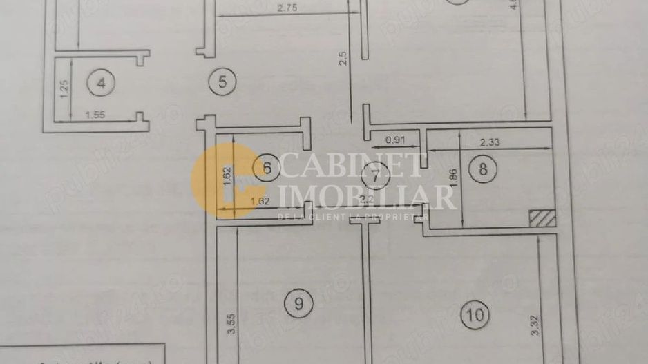 Apartament 4 camere decomandat de vânzare – Galata | Etaj 3/4 - Poză 3